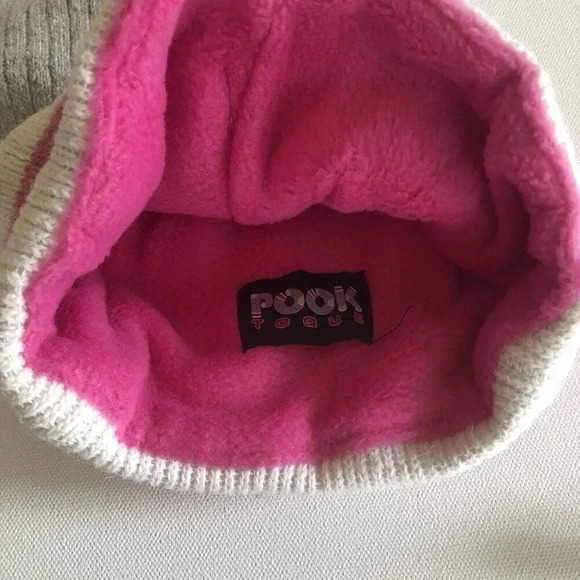 Pook Toque-Pink & Gray SOCK HAT & Mittens One Size Fits Reversible SOCK HAT!!! - Picture 5 of 5